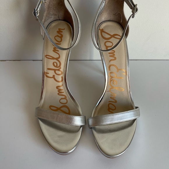 Sam Edelman Eleanor SILVER High Heels Sandals Women's Size 11 - Picture 3 of 8